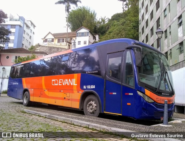 Evanil Transportes e Turismo RJ 132.034 na cidade de Petrópolis, Rio de Janeiro, Brasil, por Gustavo Esteves Saurine. Número da foto: #10573072.