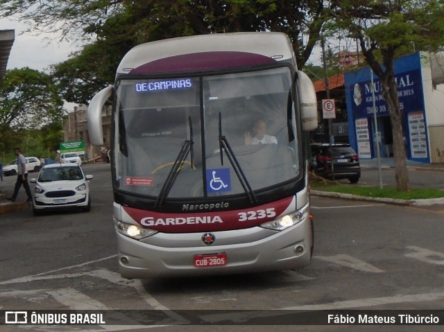 Expresso Gardenia 3235 na cidade de Três Corações, Minas Gerais, Brasil, por Fábio Mateus Tibúrcio. ID da foto: 10575739.