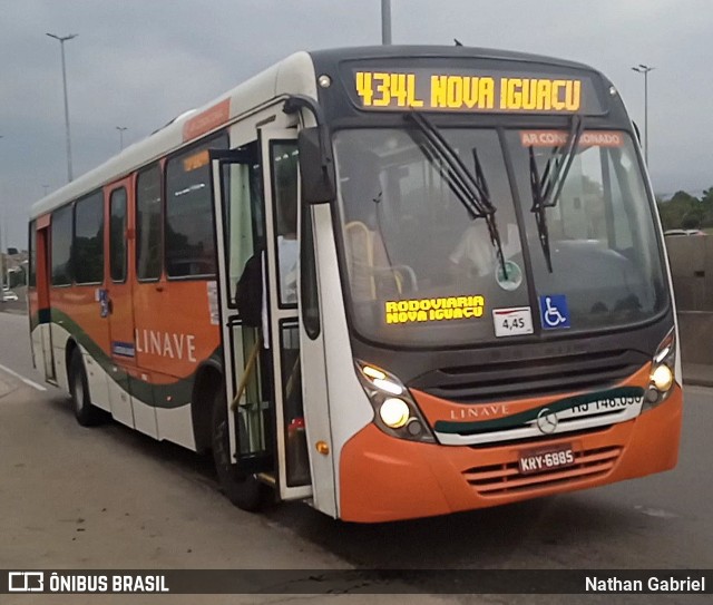 Linave Transportes RJ 146.050 na cidade de Rio de Janeiro, Rio de Janeiro, Brasil, por Nathan Gabriel. Número da foto: #10572982.