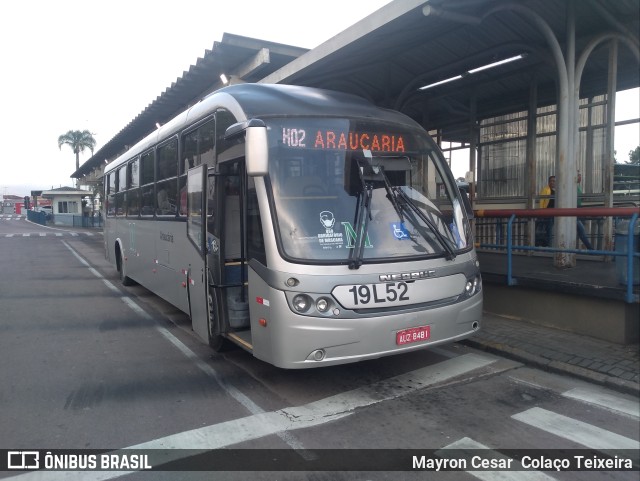 Araucária Transportes Coletivos 19L52 na cidade de Araucária, Paraná, Brasil, por Mayron Cesar  Colaço Teixeira. ID da foto: 10572292.