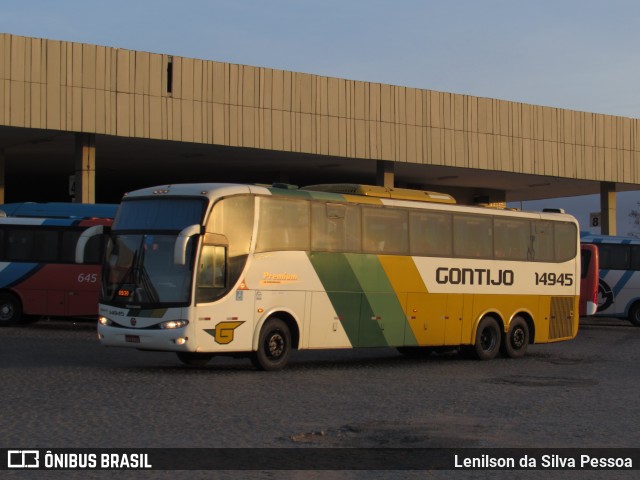 Empresa Gontijo de Transportes 14945 na cidade de Caruaru, Pernambuco, Brasil, por Lenilson da Silva Pessoa. ID da foto: 10572855.