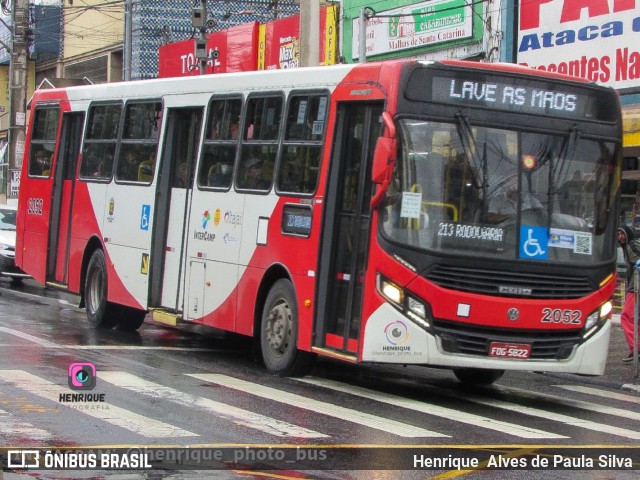 Itajaí Transportes Coletivos 2052 na cidade de Campinas, São Paulo, Brasil, por Henrique Alves de Paula Silva. ID da foto: 10572968.