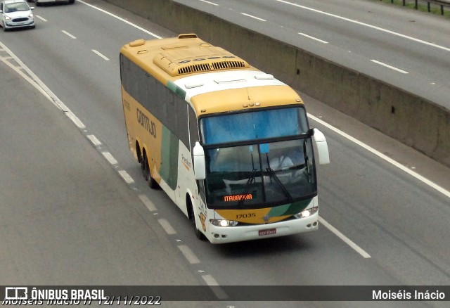 Empresa Gontijo de Transportes 17035 na cidade de Cubatão, São Paulo, Brasil, por Moiséis Inácio. Número da foto: #10573834.