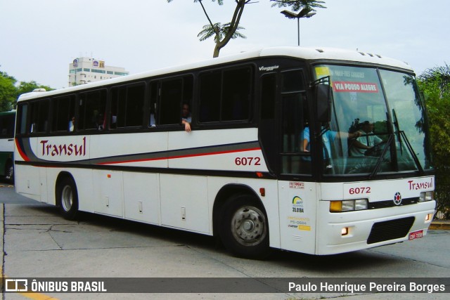 Transul Transportes Coletivos 6072 na cidade de São Paulo, São Paulo, Brasil, por Paulo Henrique Pereira Borges. Número da foto: #10572245.