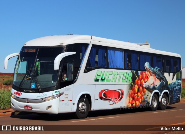 Eucatur - Empresa União Cascavel de Transportes e Turismo 4926 na cidade de Toledo, Paraná, Brasil, por Vitor Mello. ID da foto: 10575343.