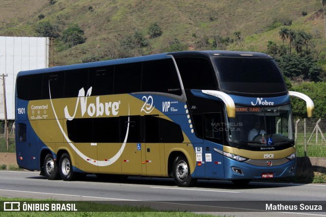 Nobre Transporte Turismo 1901 na cidade de Aparecida, São Paulo, Brasil, por Matheus Souza. ID da foto: 10573182.