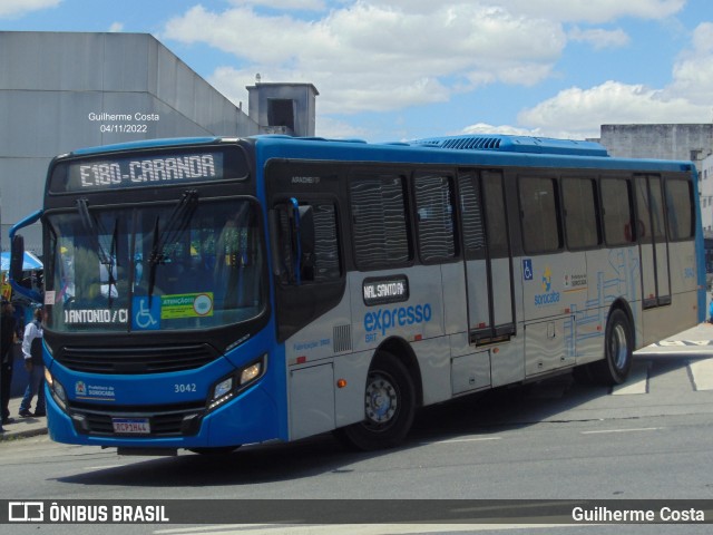 BRT Sorocaba Concessionária de Serviços Públicos SPE S/A 3042 na cidade de Sorocaba, São Paulo, Brasil, por Guilherme Costa. ID da foto: 10575538.
