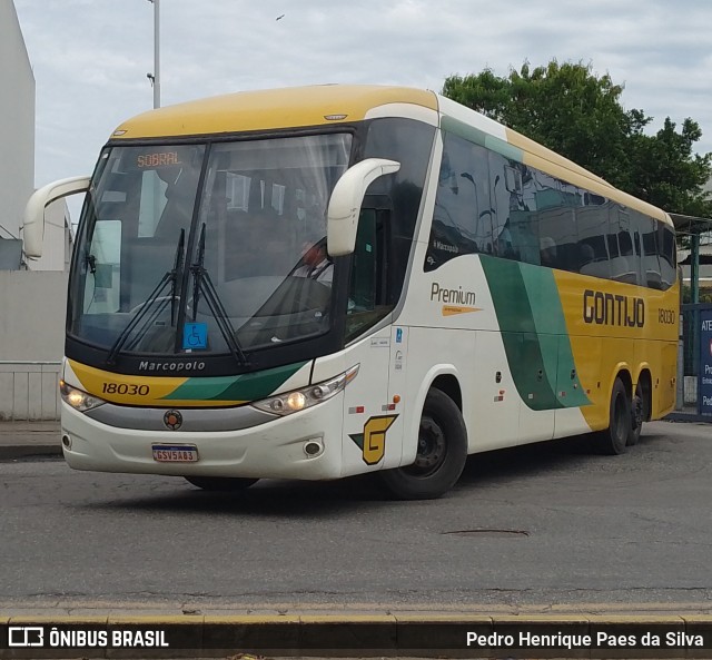 Empresa Gontijo de Transportes 18030 na cidade de Rio de Janeiro, Rio de Janeiro, Brasil, por Pedro Henrique Paes da Silva. ID da foto: 10573885.