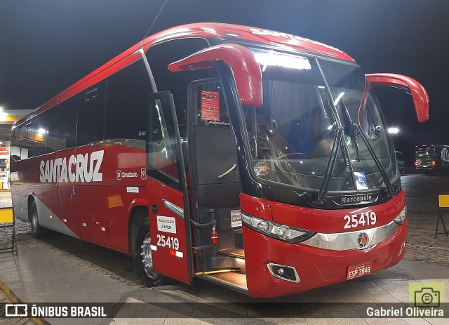 Viação Santa Cruz 25419 na cidade de Itapeva, Minas Gerais, Brasil, por Gabriel Oliveira. Número da foto: #10575883.