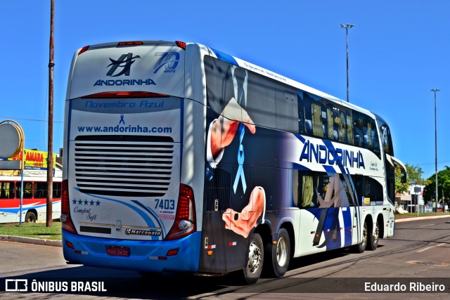 Empresa de Transportes Andorinha 7403 na cidade de Campo Grande, Mato Grosso do Sul, Brasil, por Eduardo Ribeiro. ID da foto: 10572170.