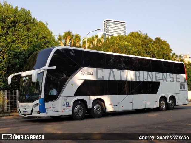 Auto Viação Catarinense 321304 na cidade de São Paulo, São Paulo, Brasil, por Andrey  Soares Vassão. ID da foto: 10575389.