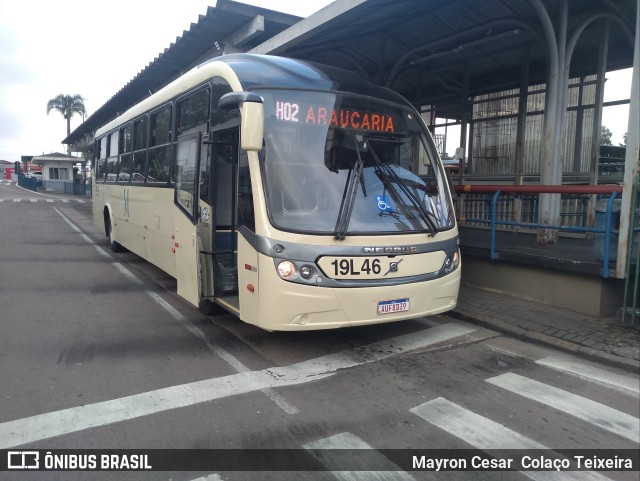 Araucária Transportes Coletivos 19L46 na cidade de Araucária, Paraná, Brasil, por Mayron Cesar  Colaço Teixeira. ID da foto: 10572295.