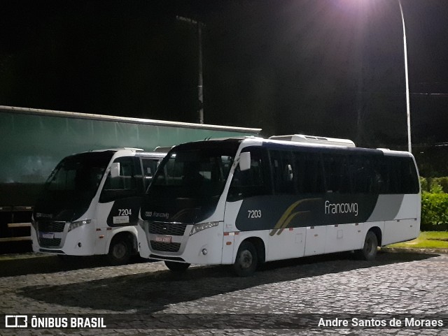 Francovig Transportes Coletivos 7203 na cidade de Registro, São Paulo, Brasil, por Andre Santos de Moraes. Número da foto: #10573279.