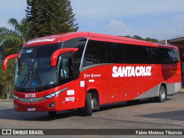 Viação Santa Cruz 30723 na cidade de Três Corações, Minas Gerais, Brasil, por Fábio Mateus Tibúrcio. ID da foto: 10575768.