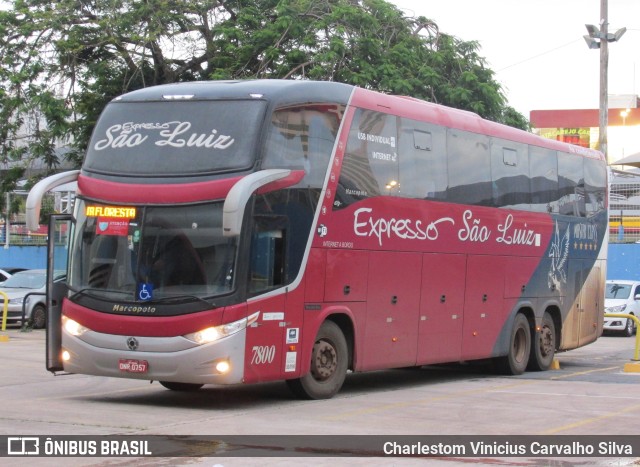 Expresso São Luiz 7800 na cidade de Goiânia, Goiás, Brasil, por Charlestom Vinicius Carvalho Silva. Número da foto: #10578281.