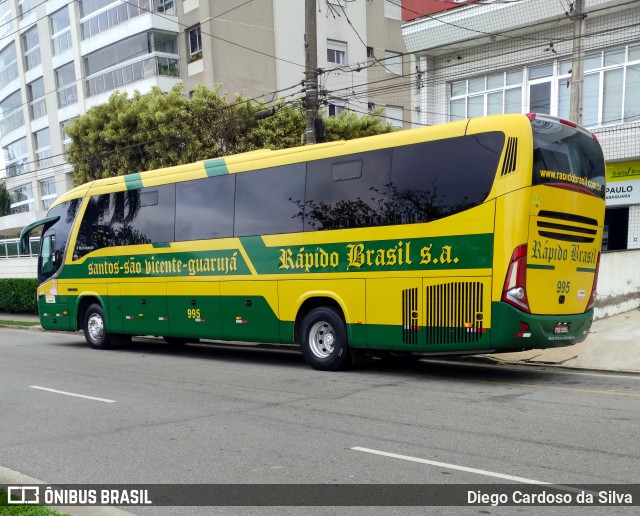 Viação Rápido Brasil 995 na cidade de Santos, São Paulo, Brasil, por Diego Cardoso da Silva. Número da foto: #10576532.