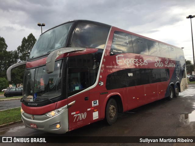 Expresso São Luiz 7700 na cidade de Anápolis, Goiás, Brasil, por Sullyvan Martins Ribeiro. ID da foto: 10576572.