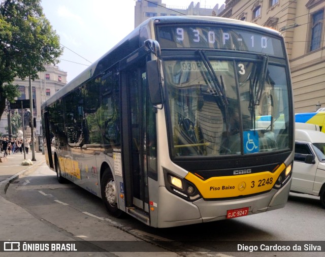 Viação Metrópole Paulista - Zona Leste 3 2248 na cidade de São Paulo, São Paulo, Brasil, por Diego Cardoso da Silva. Número da foto: #10576424.