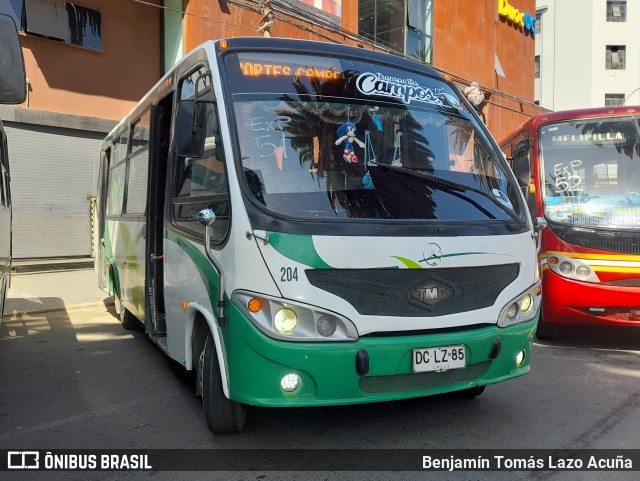 Transportes Campos 204 na cidade de Valparaíso, Valparaíso, Valparaíso, Chile, por Benjamín Tomás Lazo Acuña. Número da foto: #10578693.