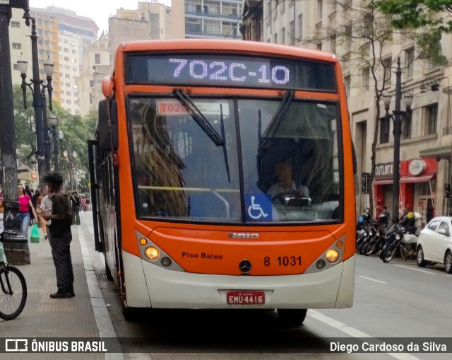 TRANSPPASS - Transporte de Passageiros 8 1031 na cidade de São Paulo, São Paulo, Brasil, por Diego Cardoso da Silva. ID da foto: 10576498.