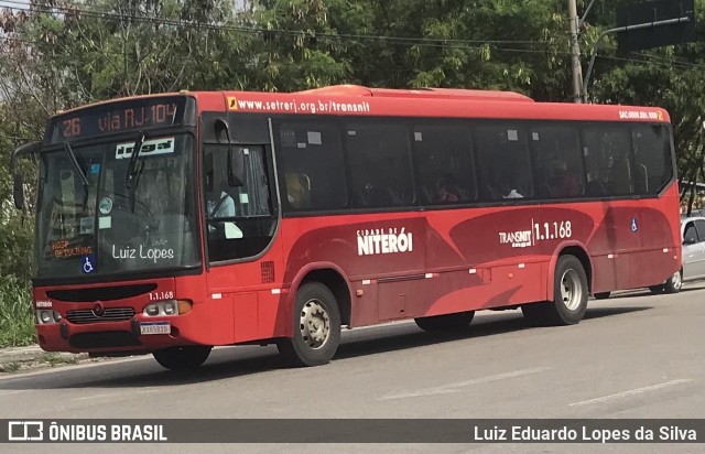 Auto Lotação Ingá 1.1.168 na cidade de Niterói, Rio de Janeiro, Brasil, por Luiz Eduardo Lopes da Silva. ID da foto: 10579782.