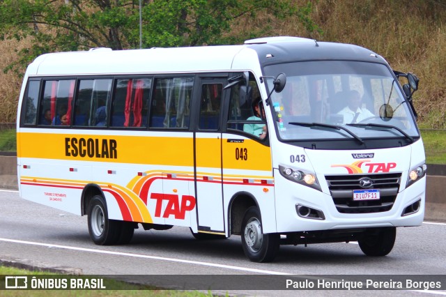 TAP Turismo e Fretamento 043 na cidade de Piraí, Rio de Janeiro, Brasil, por Paulo Henrique Pereira Borges. Número da foto: #10579493.