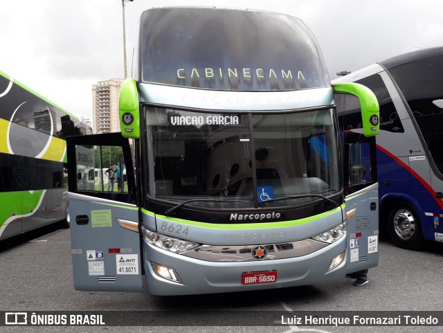 Viação Garcia 8624 na cidade de São Paulo, São Paulo, Brasil, por Luiz Henrique Fornazari Toledo. Número da foto: #10580186.