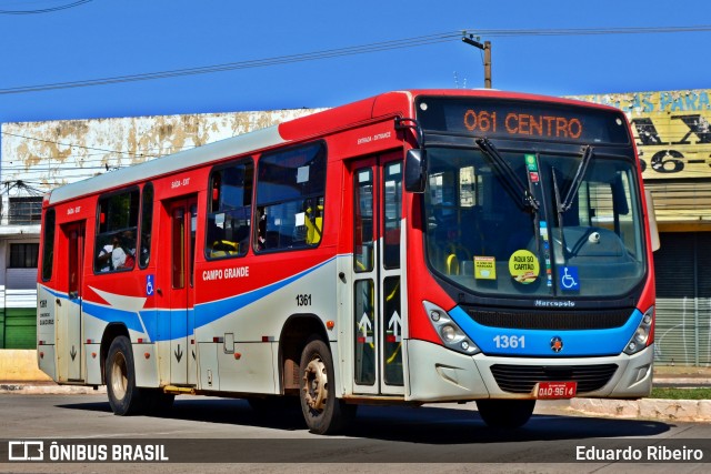 Viação Cidade Morena 1361 na cidade de Campo Grande, Mato Grosso do Sul, Brasil, por Eduardo Ribeiro. ID da foto: 10579089.