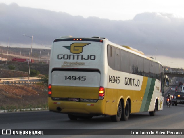 Empresa Gontijo de Transportes 14945 na cidade de Caruaru, Pernambuco, Brasil, por Lenilson da Silva Pessoa. ID da foto: 10579681.