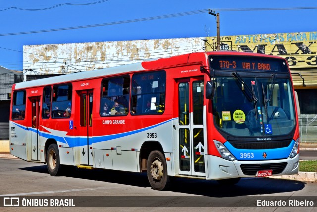 Jaguar Transportes Urbanos 3953 na cidade de Campo Grande, Mato Grosso do Sul, Brasil, por Eduardo Ribeiro. Número da foto: #10579091.