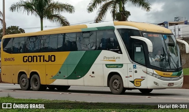 Empresa Gontijo de Transportes 18405 na cidade de Betim, Minas Gerais, Brasil, por Hariel BR-381. ID da foto: 10579007.