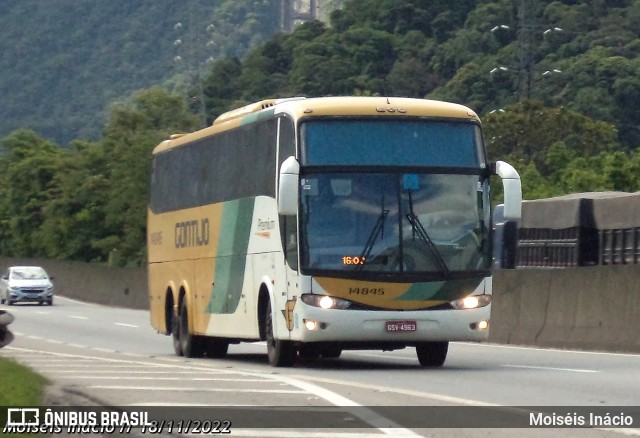 Empresa Gontijo de Transportes 14845 na cidade de Cubatão, São Paulo, Brasil, por Moiséis Inácio. ID da foto: 10583695.