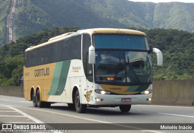 Empresa Gontijo de Transportes 14845 na cidade de Cubatão, São Paulo, Brasil, por Moiséis Inácio. ID da foto: 10583694.