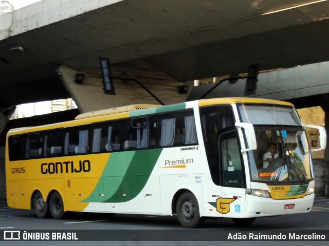 Empresa Gontijo de Transportes 12805 na cidade de Belo Horizonte, Minas Gerais, Brasil, por Adão Raimundo Marcelino. ID da foto: 10583178.