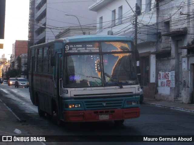 Empresa de Transporte Paraguay Linea 9 240 na cidade de Asunción, Paraguai, por Mauro Germán Aboud. ID da foto: 10582249.