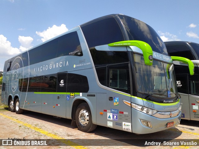 Viação Garcia 8643 na cidade de Curitiba, Paraná, Brasil, por Andrey  Soares Vassão. Número da foto: #10582257.