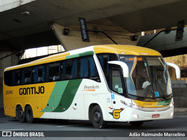 Empresa Gontijo de Transportes 21345 na cidade de Belo Horizonte, Minas Gerais, Brasil, por Adão Raimundo Marcelino. ID da foto: 10583391.