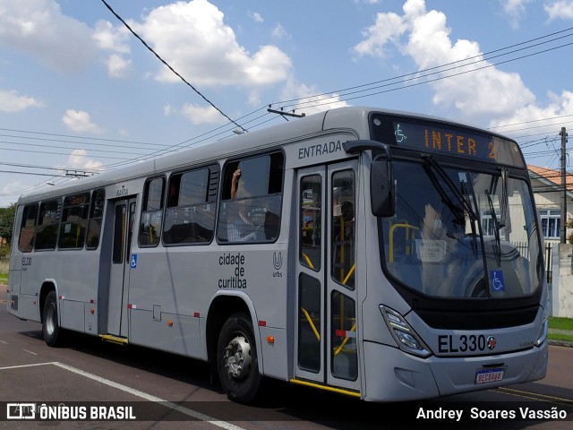 Auto Viação São José dos Pinhais EL330 na cidade de Curitiba, Paraná, Brasil, por Andrey  Soares Vassão. ID da foto: 10583226.