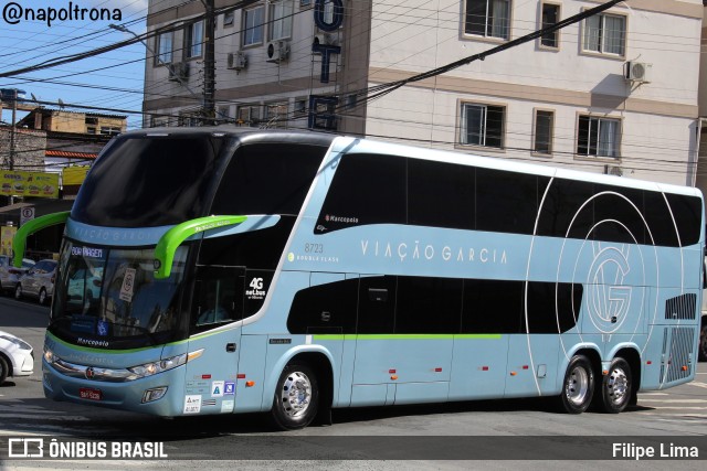 Viação Garcia 8723 na cidade de Balneário Camboriú, Santa Catarina, Brasil, por Filipe Lima. Número da foto: #10586497.