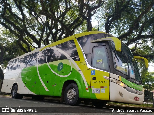 Expresso Princesa dos Campos 6342 na cidade de Curitiba, Paraná, Brasil, por Andrey  Soares Vassão. ID da foto: 10585257.