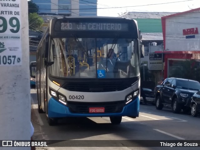 Viação Cidade de Caieiras 00420 na cidade de Franco da Rocha, São Paulo, Brasil, por Thiago de Souza. Número da foto: #10584917.
