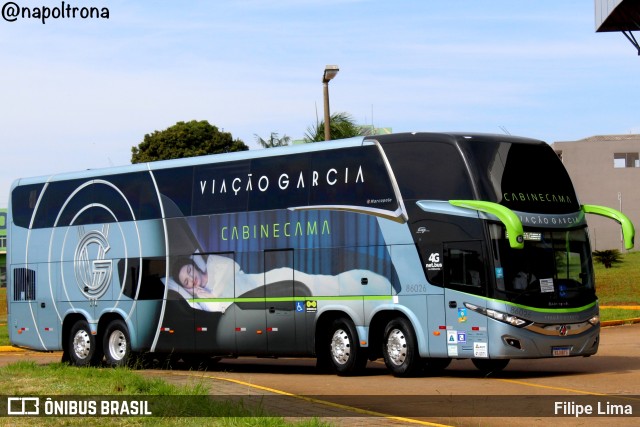 Viação Garcia 86026 na cidade de Campo Mourão, Paraná, Brasil, por Filipe Lima. Número da foto: #10586651.