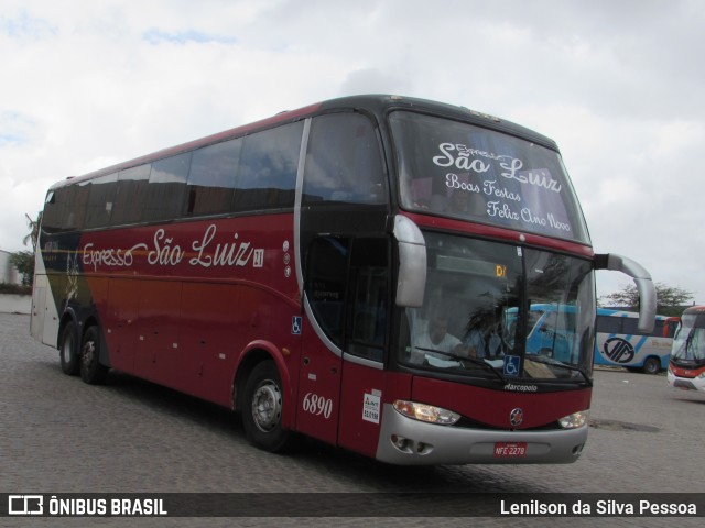Expresso São Luiz 6890 na cidade de Caruaru, Pernambuco, Brasil, por Lenilson da Silva Pessoa. Número da foto: #10535895.