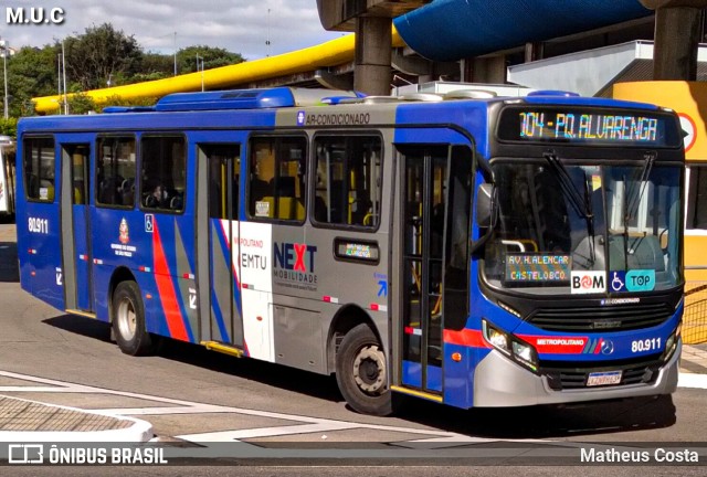 Next Mobilidade - ABC Sistema de Transporte 80.911 na cidade de São Paulo, São Paulo, Brasil, por Matheus Costa. Número da foto: #10535713.