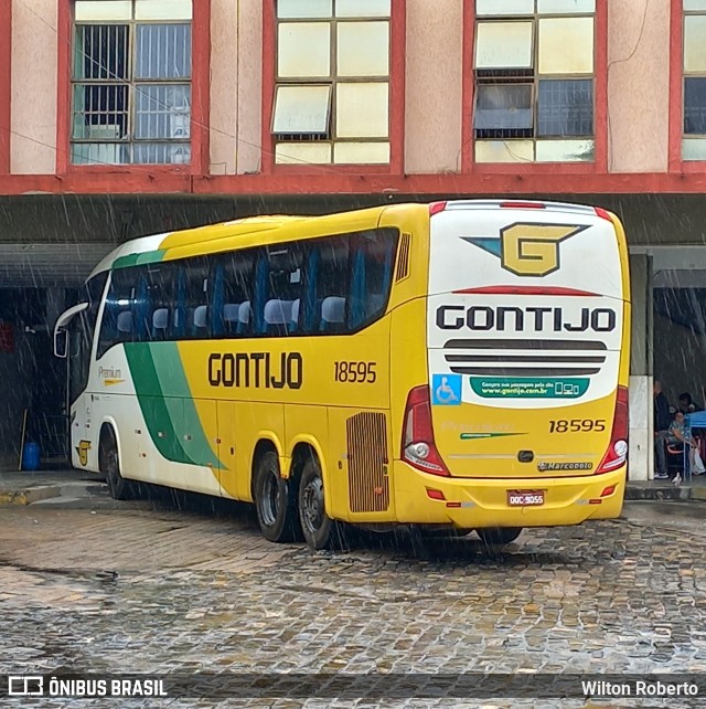 Empresa Gontijo de Transportes 18595 na cidade de Governador Valadares, Minas Gerais, Brasil, por Wilton Roberto. ID da foto: 10536954.