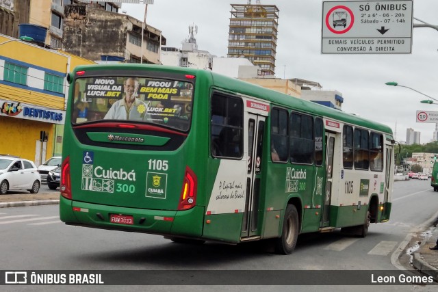 Viação Paraense Cuiabá Transportes 1105 na cidade de Cuiabá, Mato Grosso, Brasil, por Leon Gomes. Número da foto: #10535526.