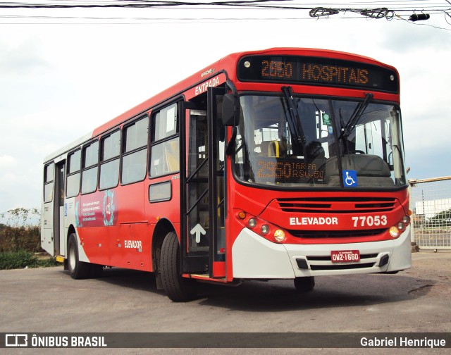 Eldorado Transportes 77053 na cidade de Contagem, Minas Gerais, Brasil, por Gabriel Henrique. Número da foto: #10587795.
