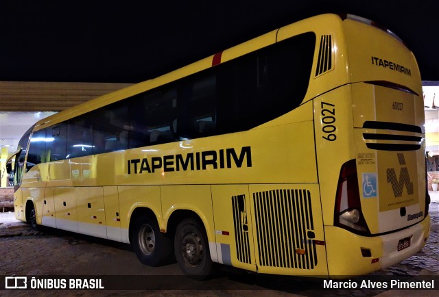 Viação Itapemirim 60027 na cidade de Fervedouro, Minas Gerais, Brasil, por Marcio Alves Pimentel. Número da foto: #10587328.