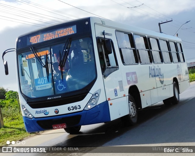 Viação Atalaia Transportes 6363 na cidade de Aracaju, Sergipe, Brasil, por Eder C.  Silva. Número da foto: #10587029.
