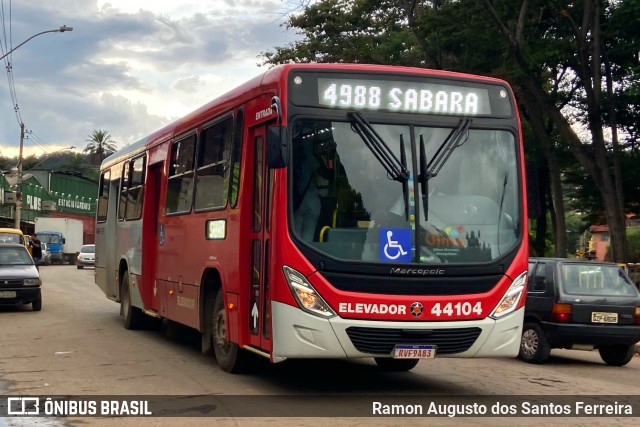 Viação Cuiabá 44104 na cidade de Sabará, Minas Gerais, Brasil, por Ramon Augusto dos Santos Ferreira. ID da foto: 10589758.